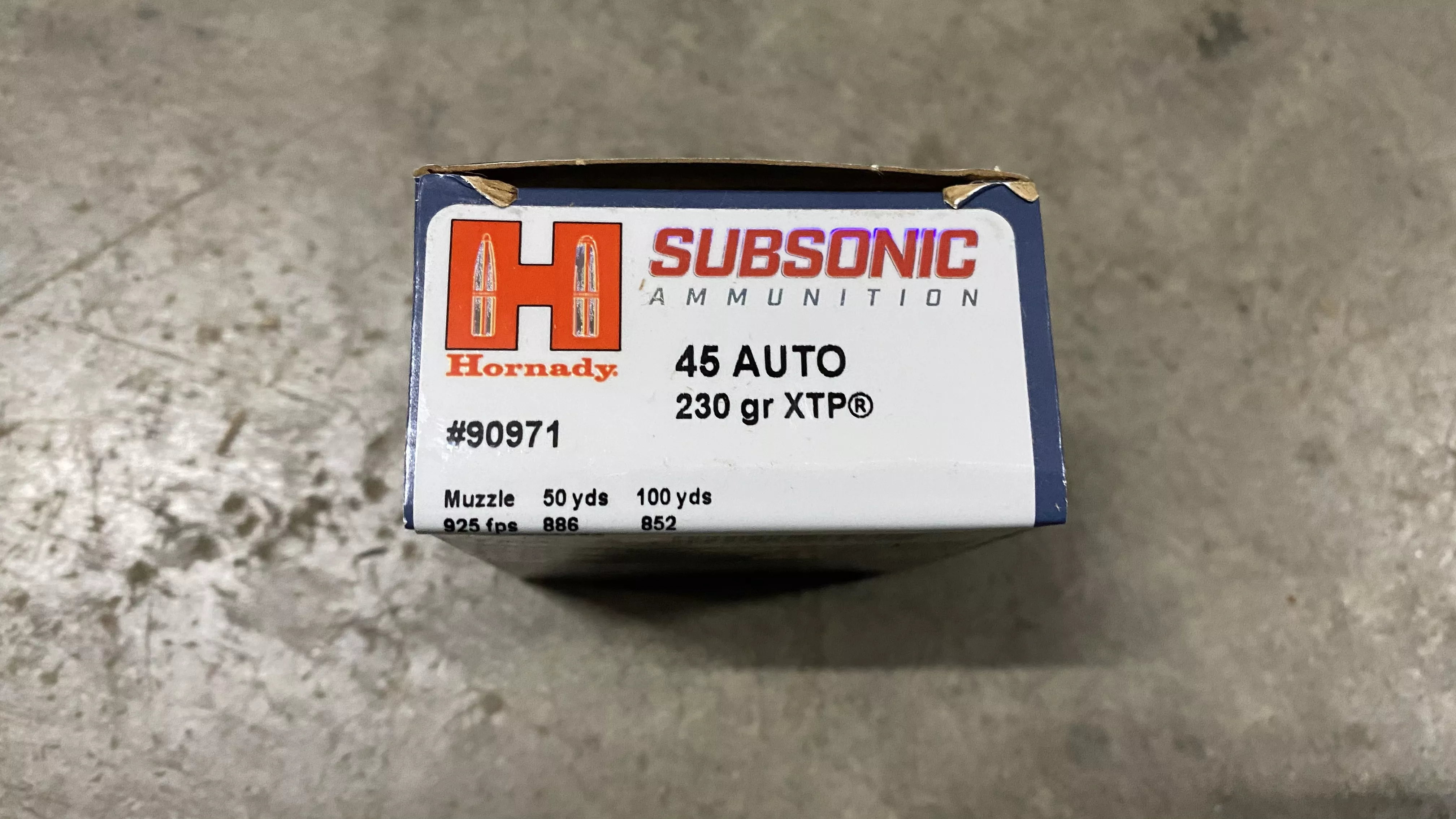 Hornady Subsonic 45 Auto 230 grain XTP Box of 20 Rounds 90971