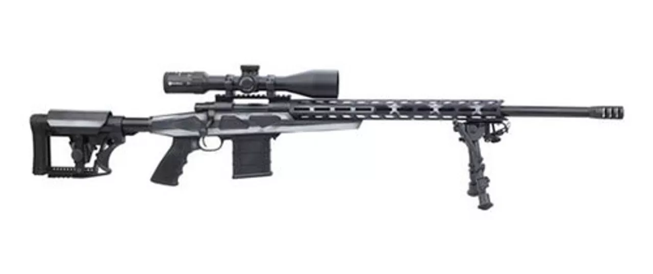 Howa HCRA American Flay Grayscale Chassis Rifle Package, .223, 24″ Barrel, Scope