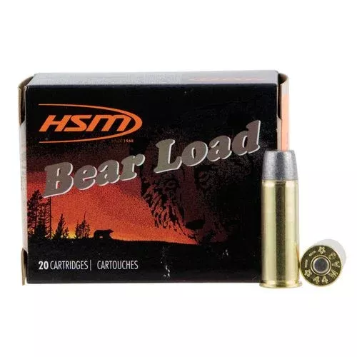 HSM 44M15N20 Bear Load44 Rem Mag 305 gr Wide Flat Nose (WFN) 20 Bx/ 20 Cs