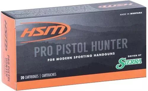 HSM 500SW9N Pro Pistol500 S&W Mag 400 gr Jacketed Soft Point 20 Per Box/ 25 Case