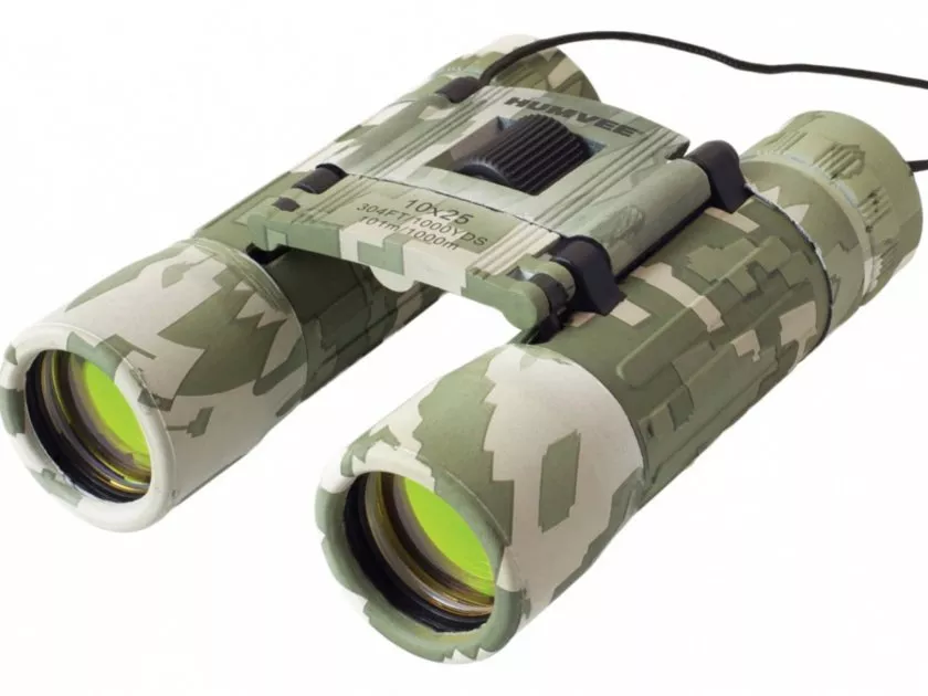 Humvee 10×25 Compact desert camo binoculars