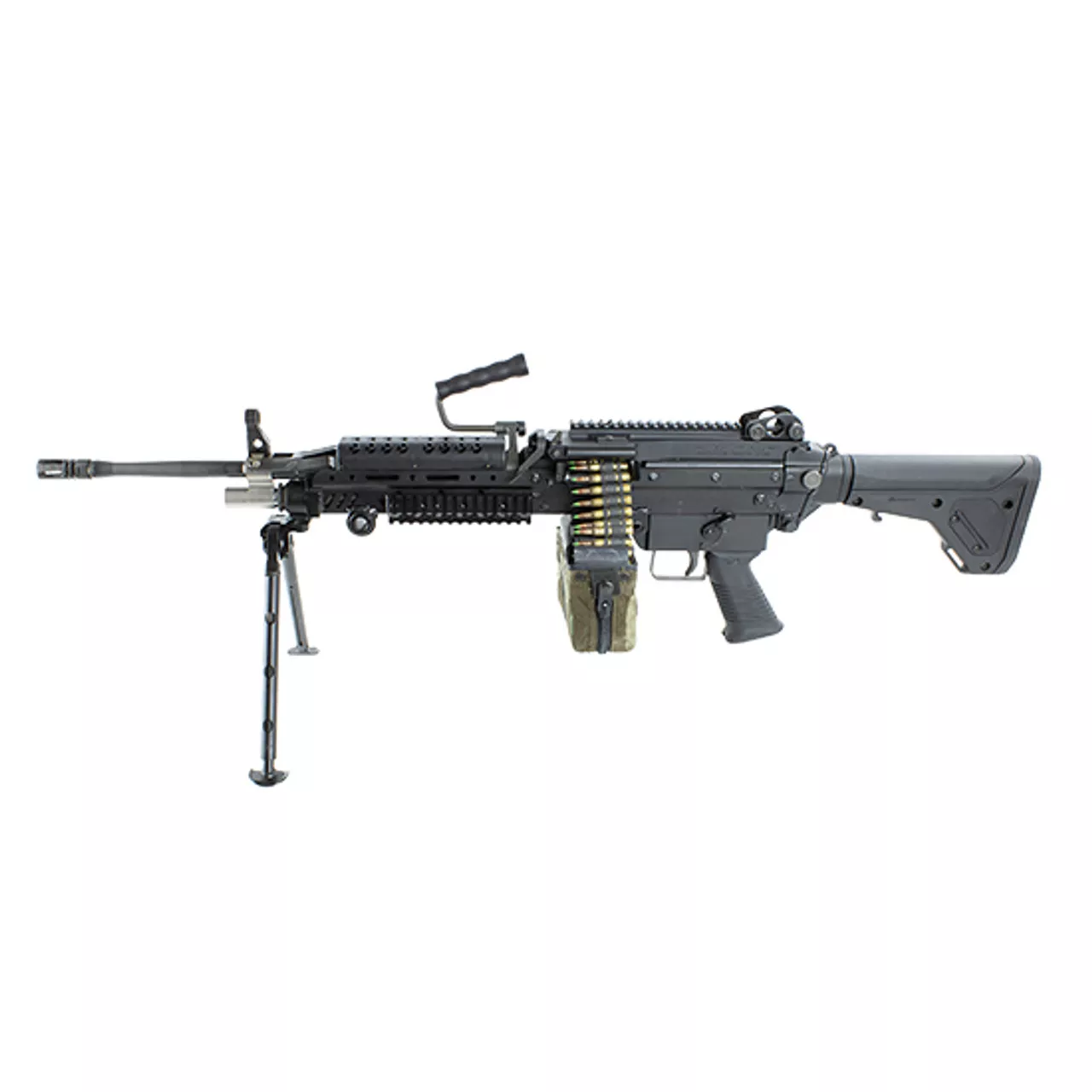 Infantry Defense Systems Multimax SAW 5.56 Belt Fed, Closed Bolt, Semi Auto 16″ Barrel, Ships In Trunk Case