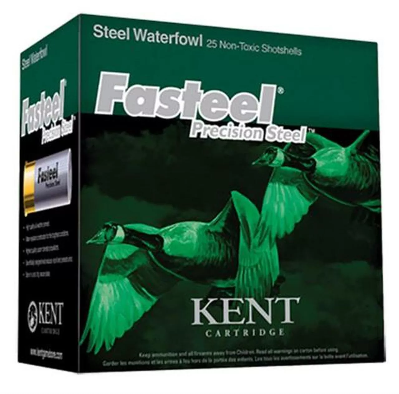 Kent Fasteel 12 Ga, 3″, 1-1/8oz, BB Shot, 25rd/Box