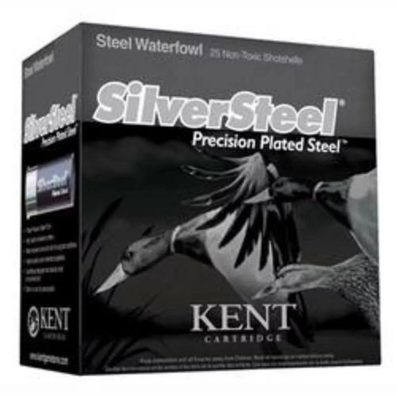 Kent Silver Steel 12 ga, 3″, 1 1/4 oz, 2 Shot, 25rd Box