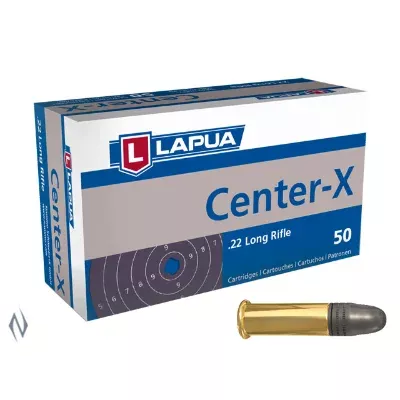 Lapua Center-X Ammunition 22 Long Rifle (22LR) 40 Grain Solid Point (SP) (50pk)