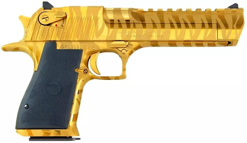 Magnum Research Desert Eagle 50 AE Gold Tiger Stripe DE50TG-TS