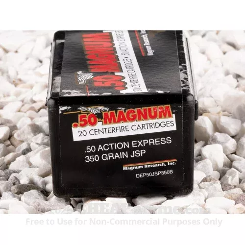 Magnum Research – Jacketed Soft Point – 350 Grain 50 Action Express Ammo – 20 Rounds