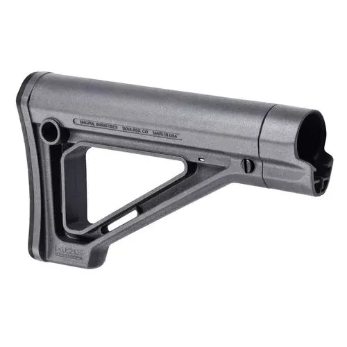 Magpul MOE Carbine Stock Fixed – Stealth Gray Synthetic for AR-15, M16, M4 with Mil-Spec Tube – MAG480-GRY