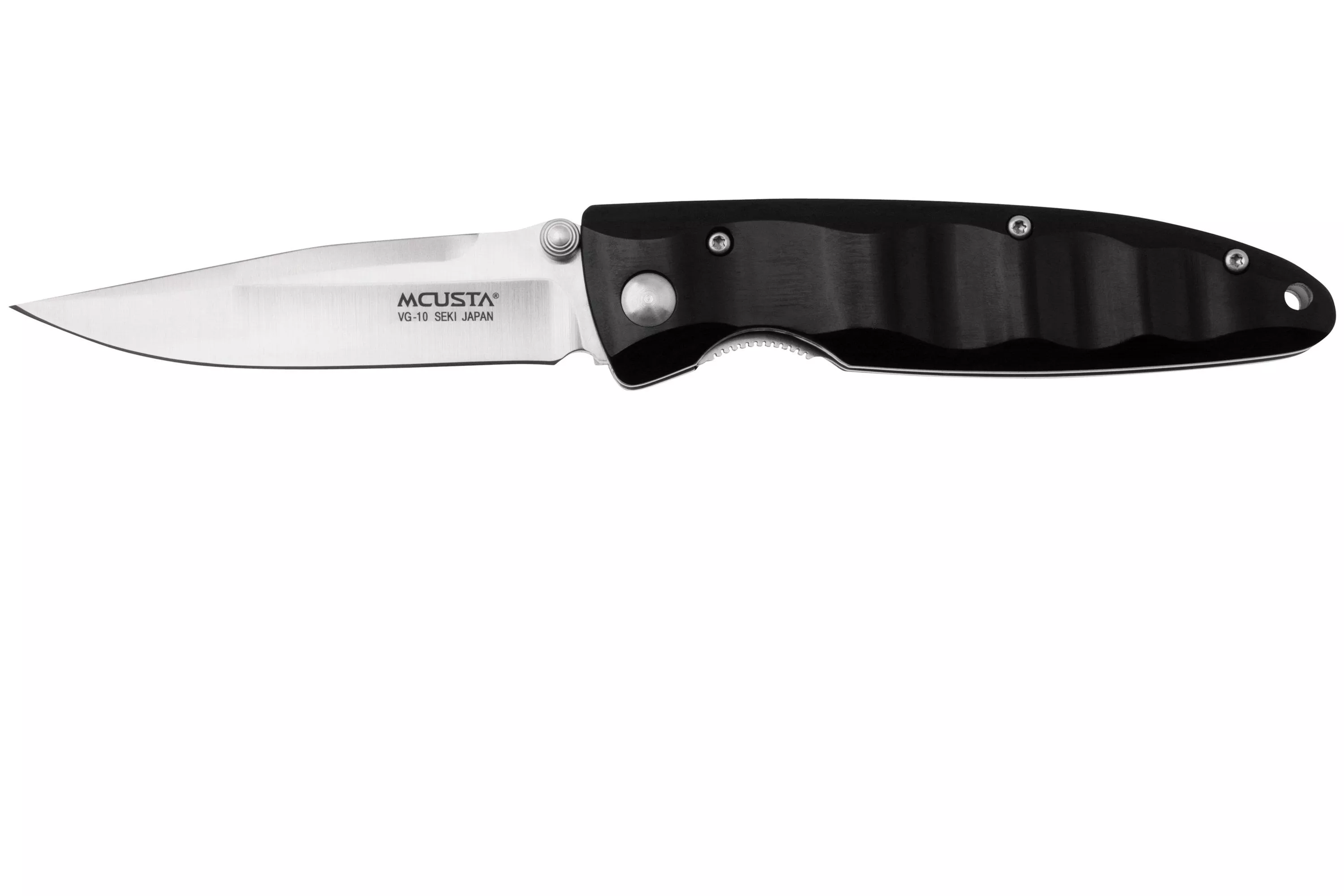 Mcusta MC-17V Classic Wave, black pakkawood pocket knife