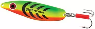 Mepps Syclops Size 0 Plain Treble Spoon Jig Hot Firetiger 1/4 Oz - SY0 HFT