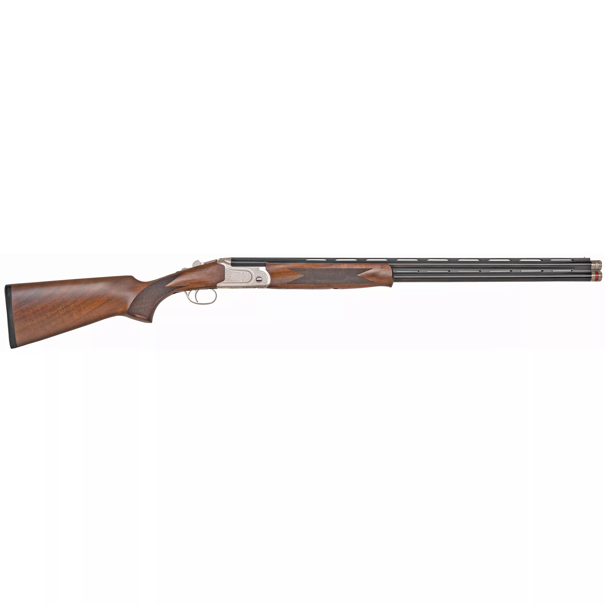 Mossberg 75476 Gold Reserve 20 Gauge with 28” Polished Blued Barrel, 3” Chamber, 2rd Capacity, Polished Silver Engraved Metal Finish & Satin Black Walnut Stock Right Hand (Full Size)
