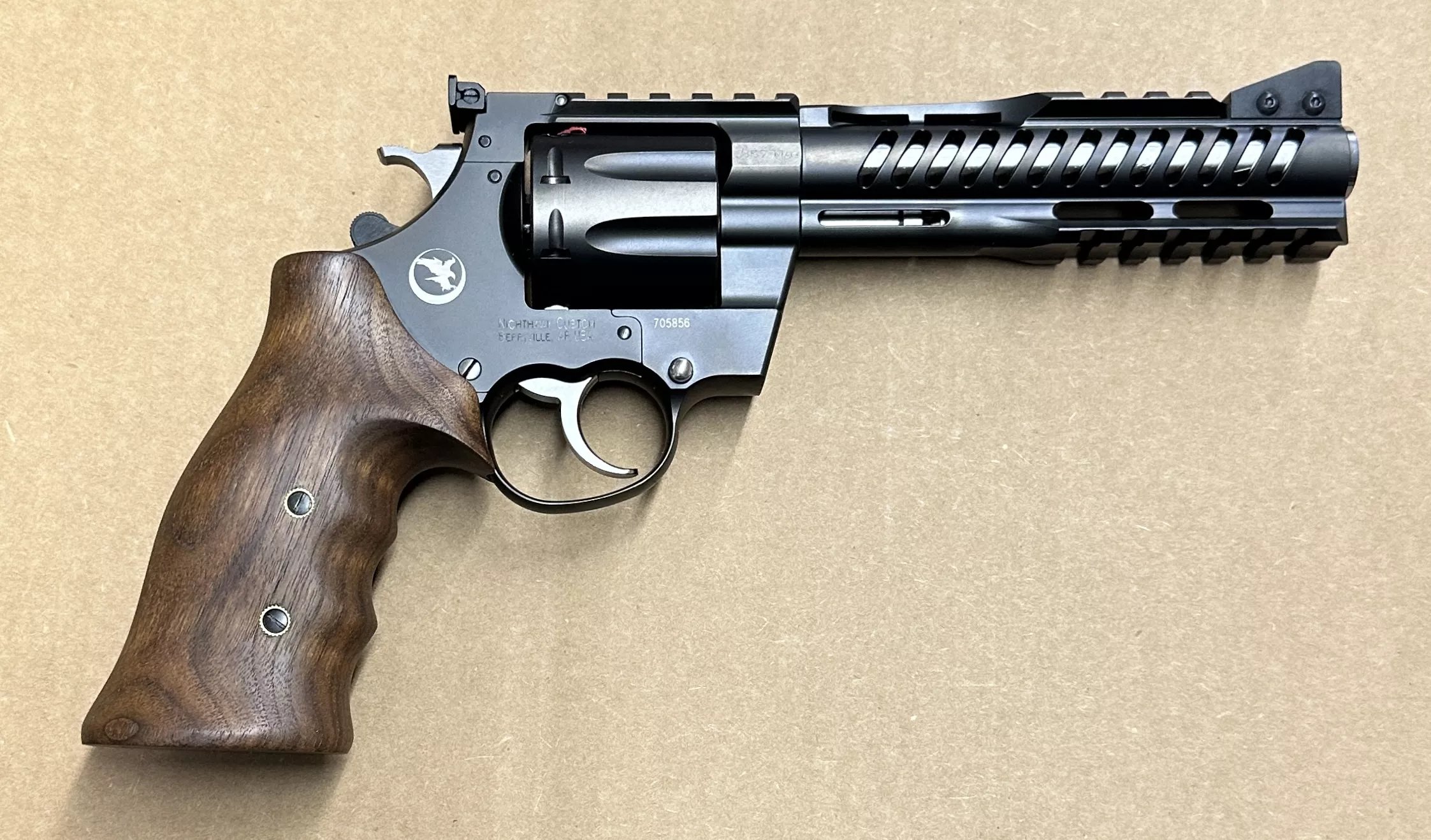Nighthawk Korth NXS 357 Mag/ 9mm 8 Shot 6" Barrel W/ 9mm Cylinder 0469
