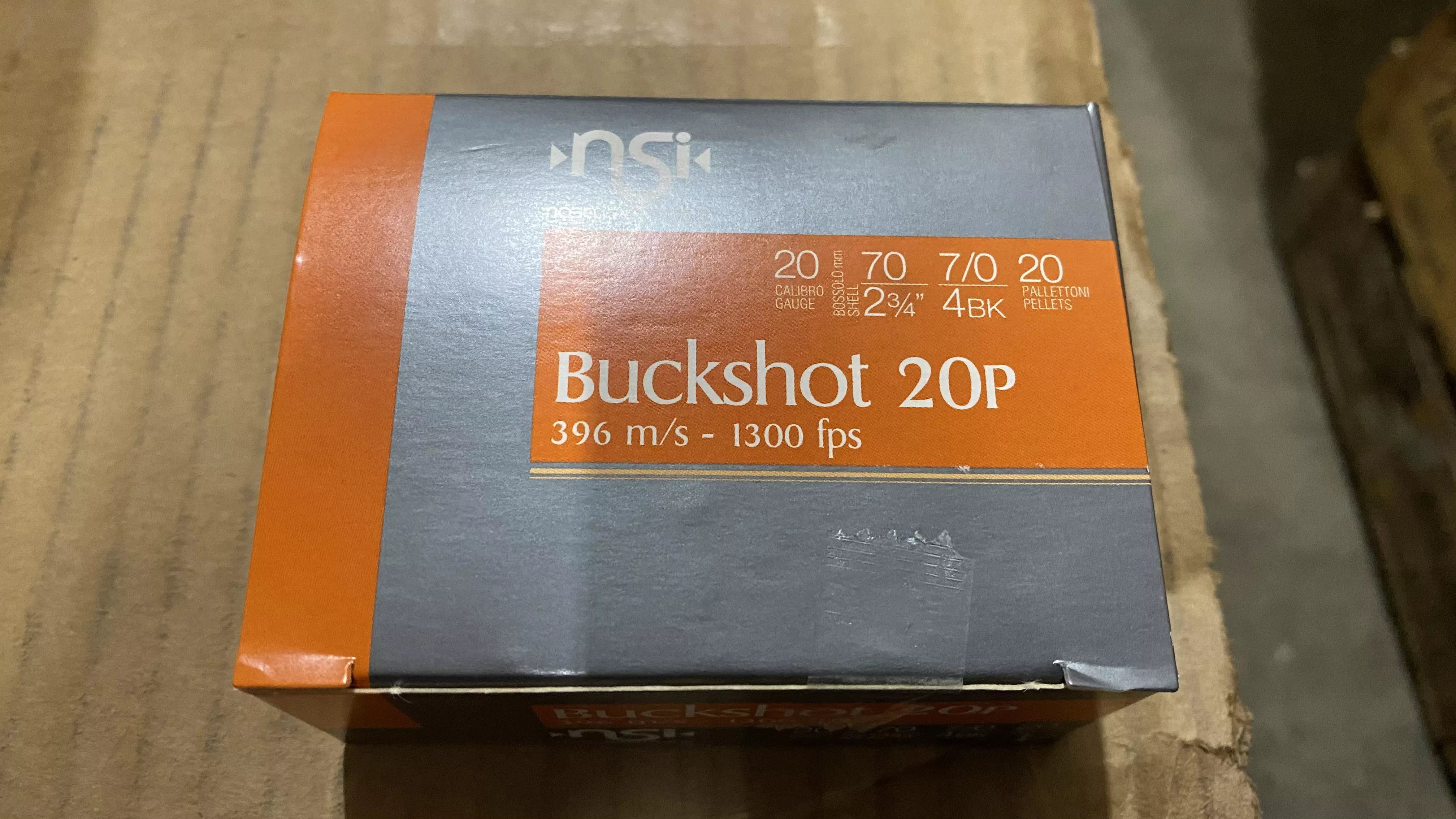 Nobelsport Italia 20 GA 2-3/4" 20 Pellet #4 Buckshot Box of 10 Rounds / Shells