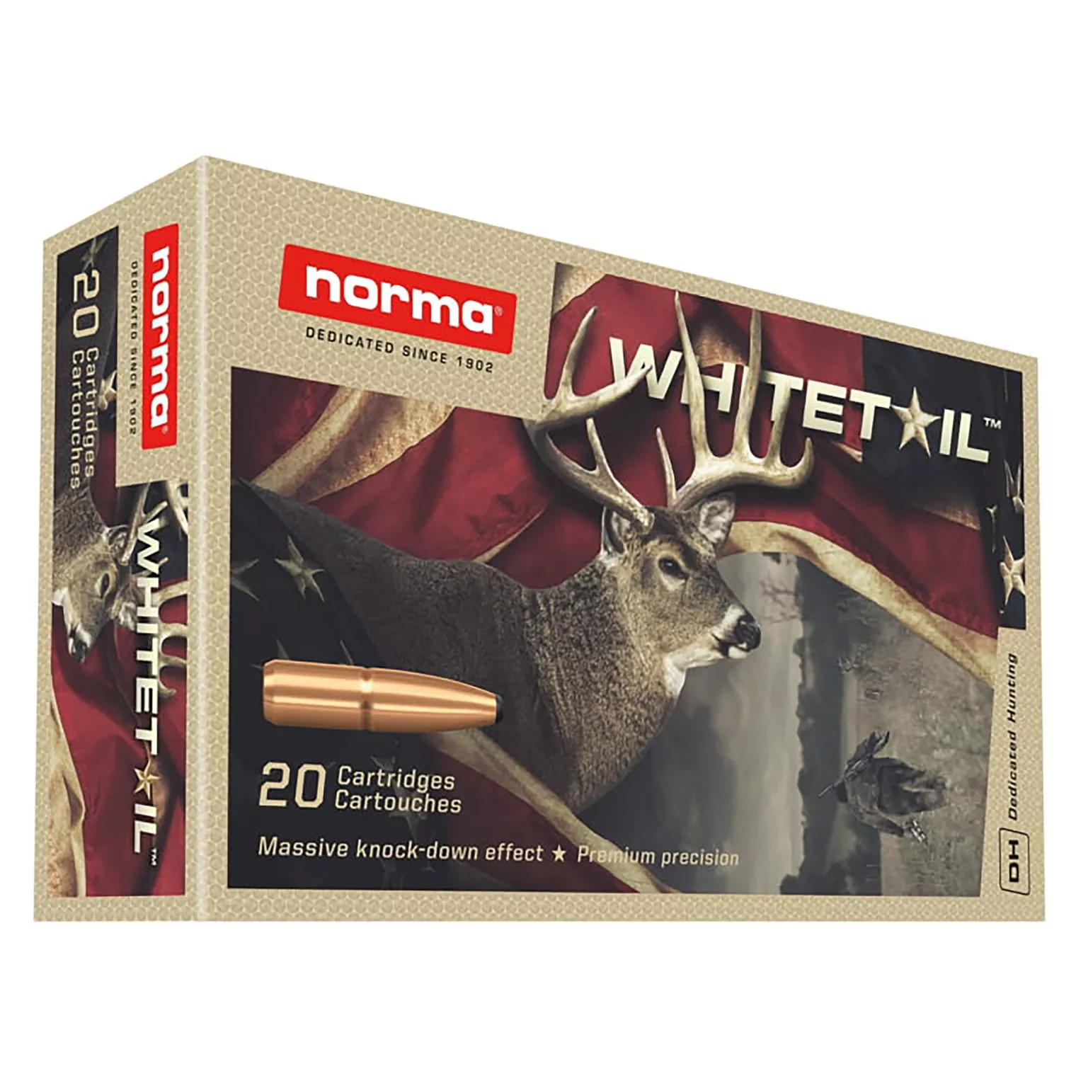Norma Ammunition 20171512 Dedicated Hunting Whitetail 7mmRemMag 150gr Pointed Soft Point 20 Per Box/10 Case