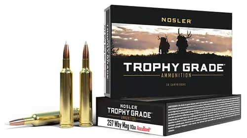 Nosler 60012 Trophy Grade 257WthbyMag 110gr Nosler AccuBond 20 Per Box/10 Case