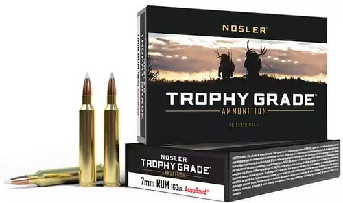 Nosler 60048 Trophy Grade 7mmRUM 160gr Nosler Spitzer Partition 20 Per Box/10 Case