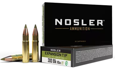 Nosler E-Tip 300 AAC Blackout Ammo 110 Grain E-Tip Box of 20