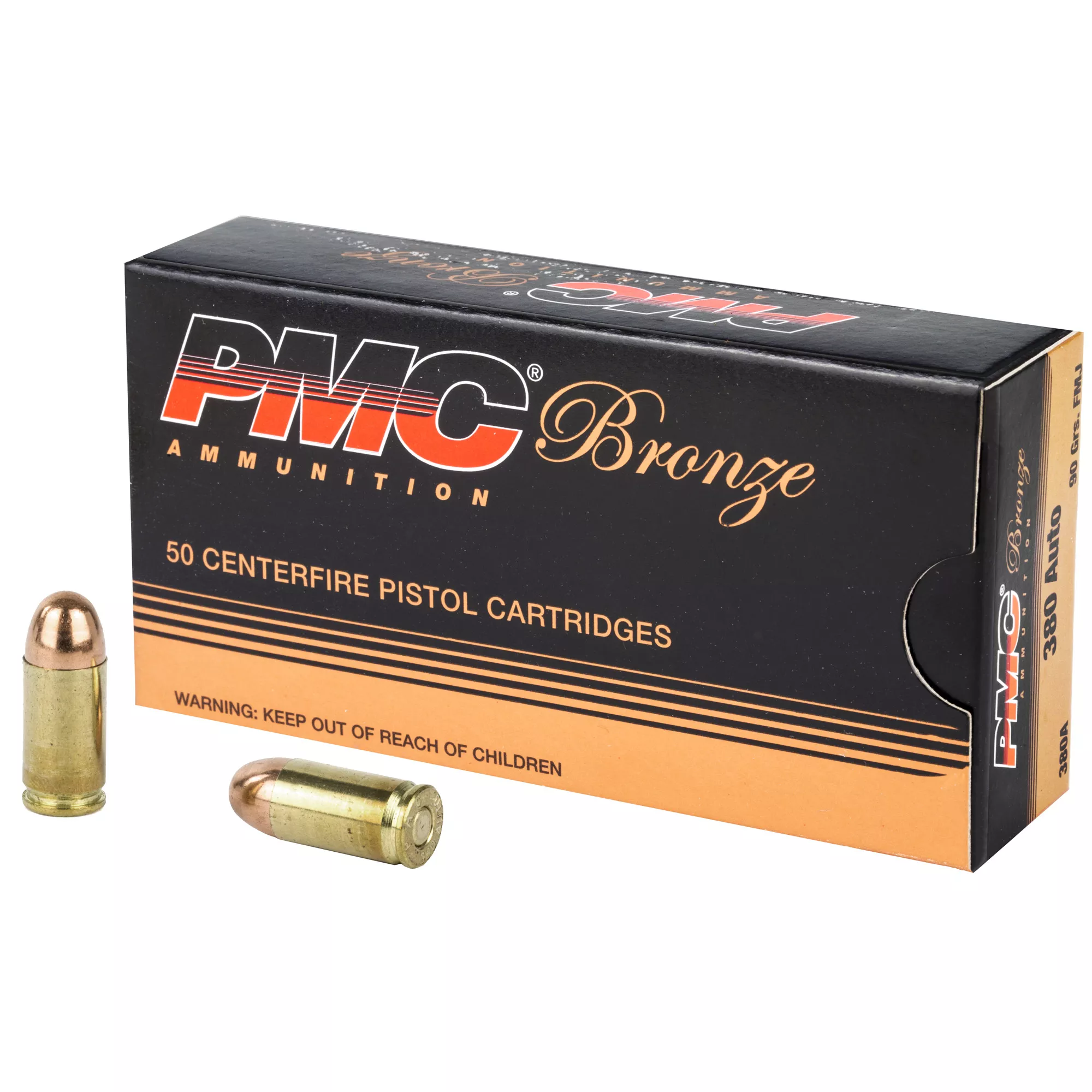 PMC Bronze 380 Auto / ACP Ammo 90 grain FMJ Case of 1000 Rounds Bulk 380A