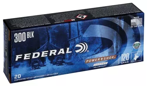 Power-Shok, 300 Blackout, 120 grain, CopperHollow Point, 20/box