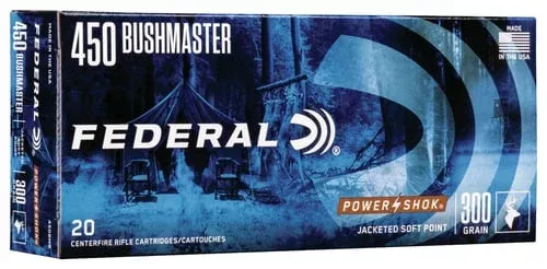 Power-Shok, 450 Bushmaster, 300 grain, Jacketed Hollow Point, 20/box