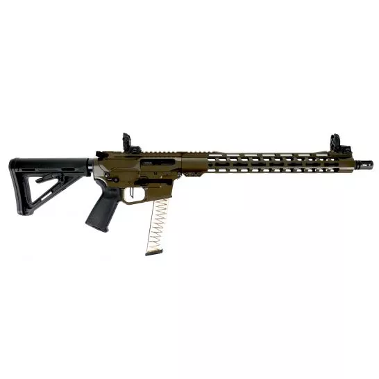 PSA Custom PX-9 9mm 16″ Nitride 15″ MLOK PCC Rifle w/ 3.5 lb Flat FCG – ODG