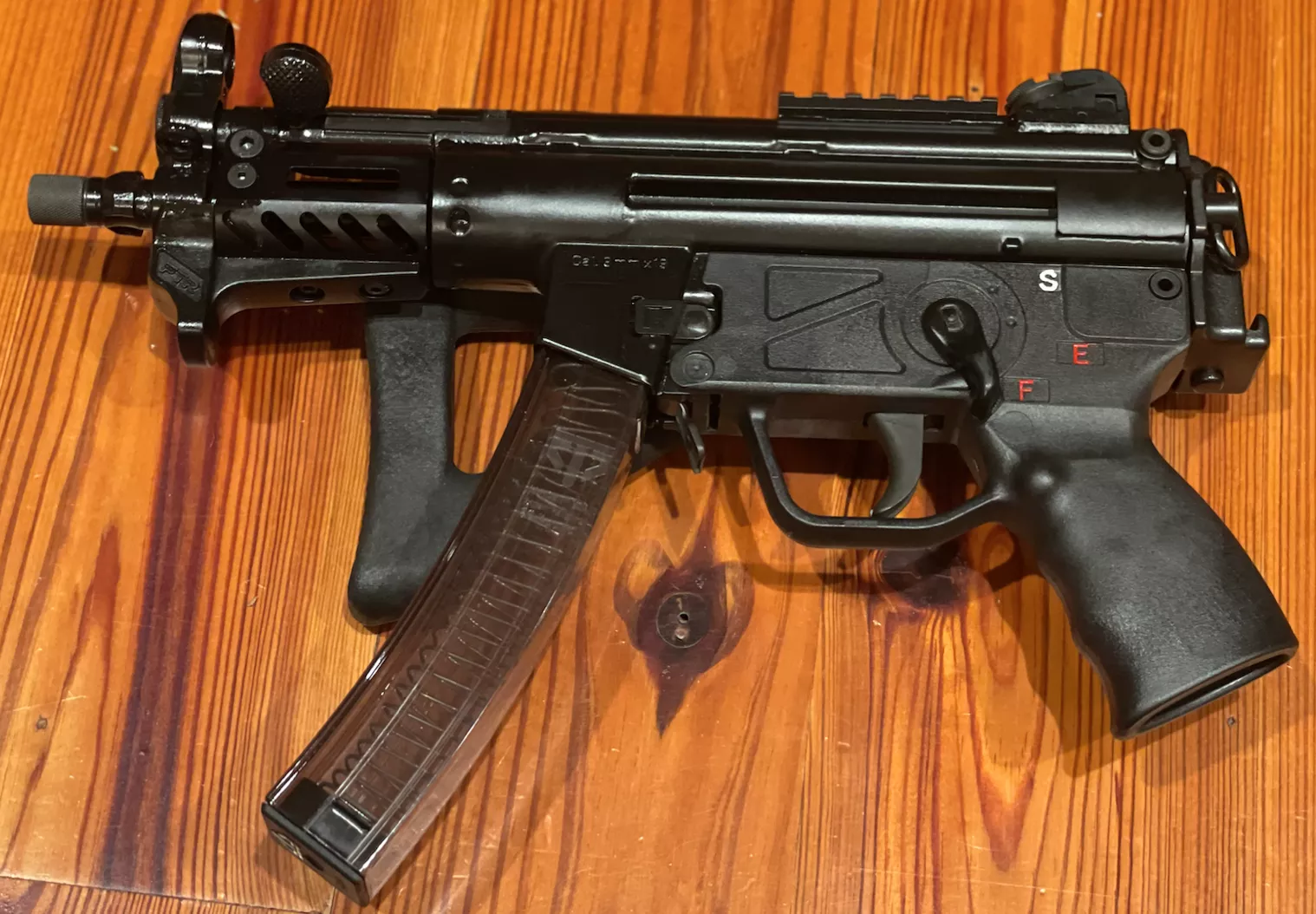 PTR 9KT 9MM 5.83″ Barrel with Machine Gun HK MP5 Pack – No Letter Submachine Gun