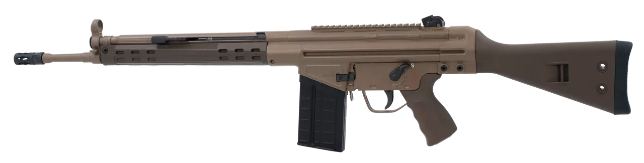 PTR GIR 91 308 Win/7.62 NATO 18″ Barrel Patriot Brown Fixed Synthetic Stock Flat Dark Earth Cerakote Aluminum Receiver 20rd Mag