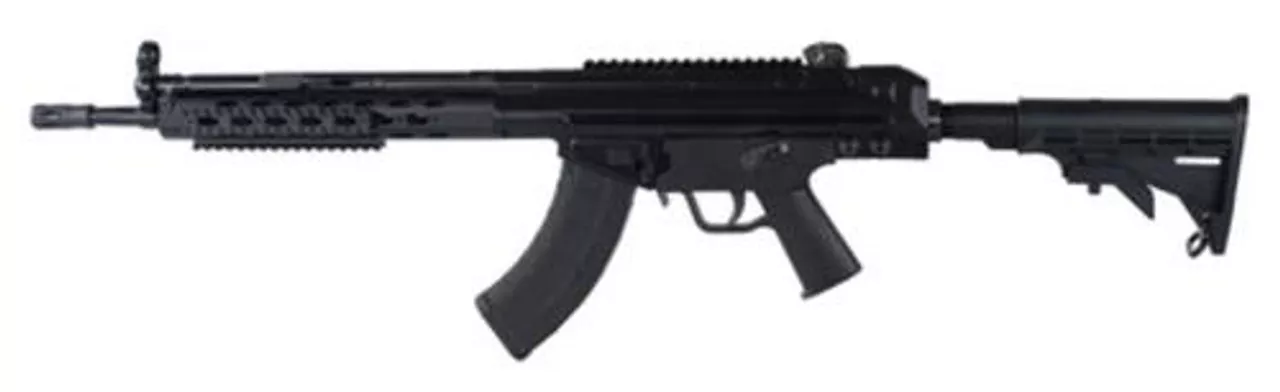 PTR Industries Model 32 Gen 2 7.62x39mm 16″ Barrel Tactical Tri-Rail Handguard M4 6-Position Stock Black Finish 30rd