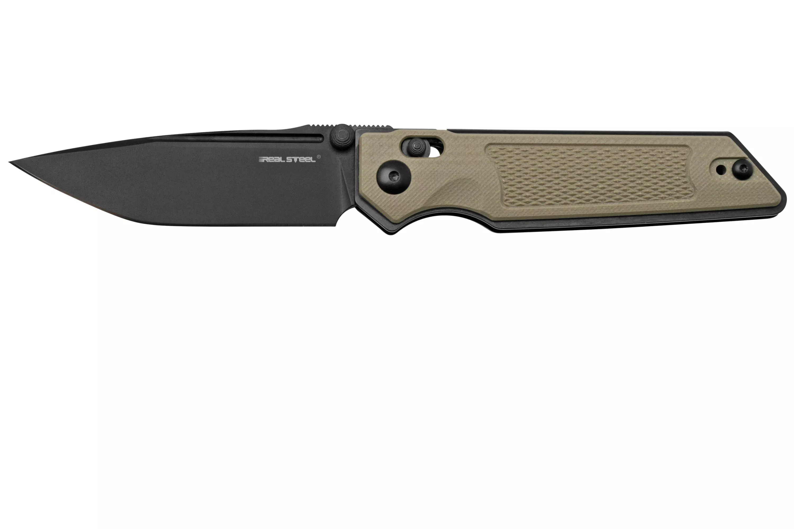 Real Steel Sacra TAC 7712C, K110 Plain Coyote G10, pocket knife