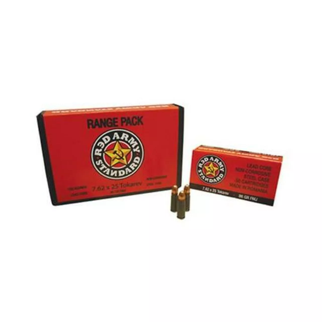Red Army Standard 7.62x25mm Tokarev, 86 Gr, FMJ, 50rd Box