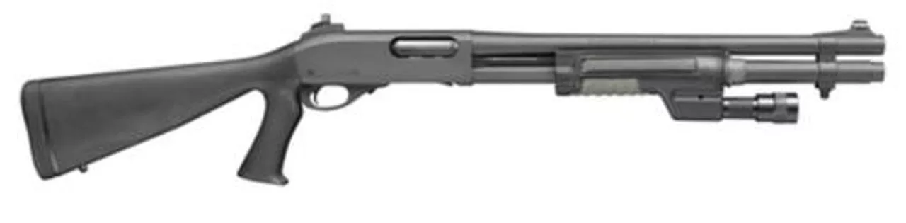 Remington 870P 12 Ga Law Enforcement, 18 Inch, Ghost Rings, Tac Light