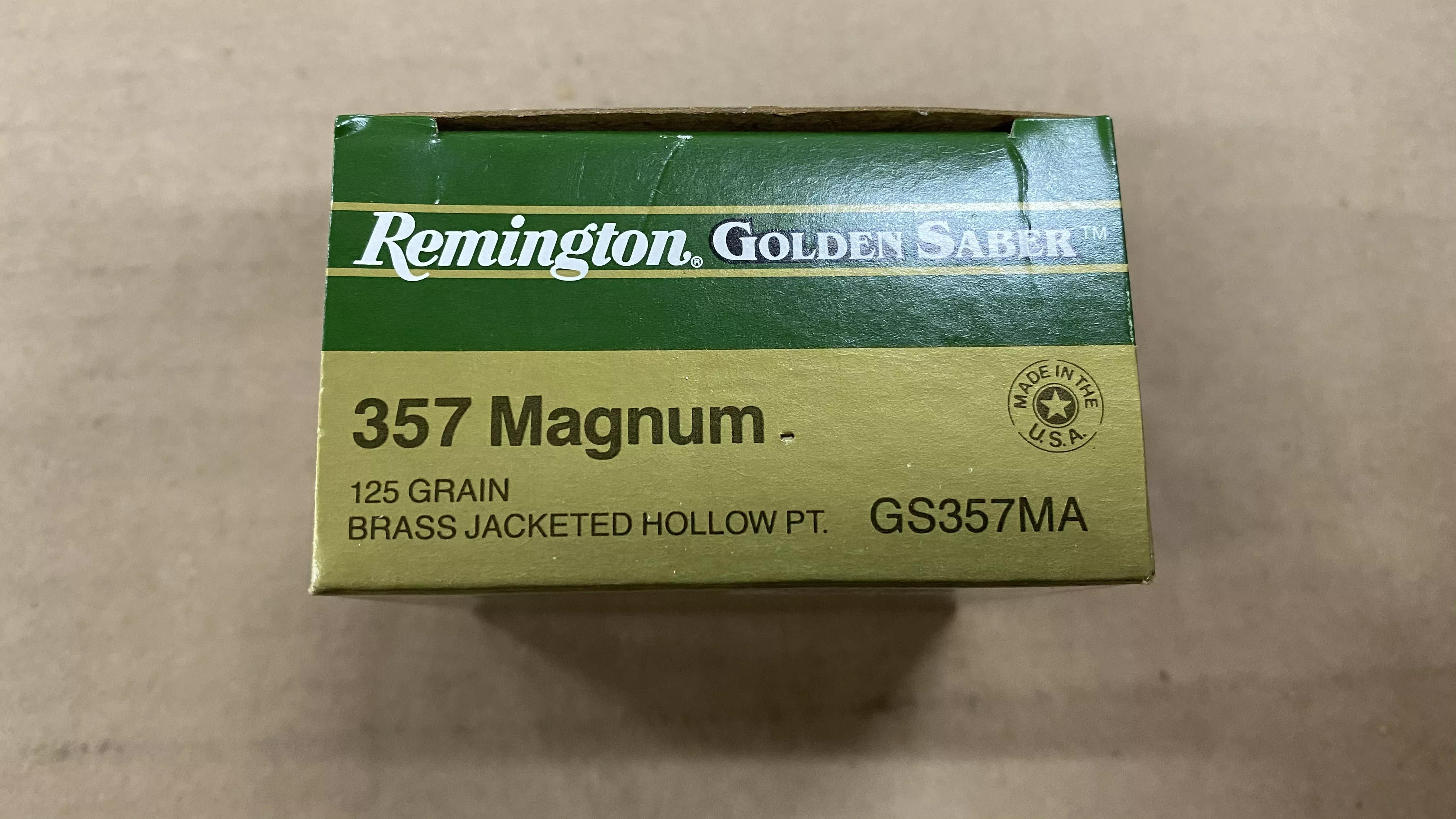 Remington Golden Saber 357 Magnum 125 grain BJHP Box of 25 Rounds GS357MA