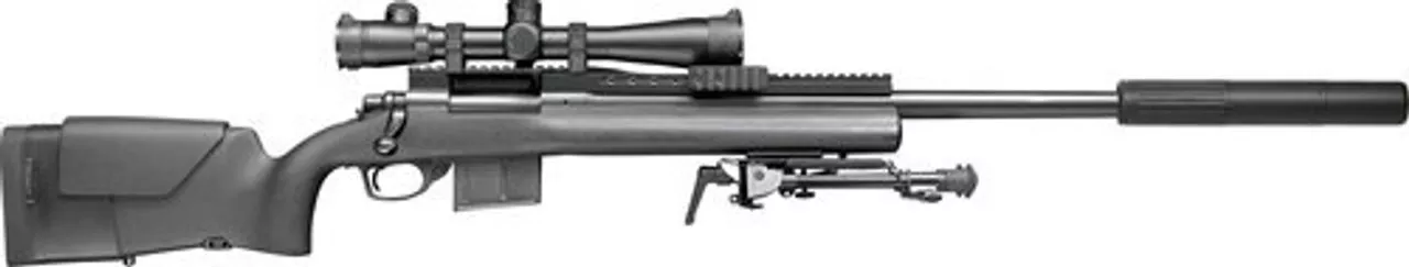 Remington M24 A2 SWS 308/7.62, 24″ Barrel, H-S Precision Adjustable Stock, Powder Coat Stainless Steel, 4rd