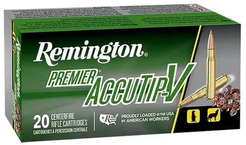 Remington Premier AccuTip Varmint Rifle Ammunition .223 Rem 55 gr ATV 3240 fps 20/ct