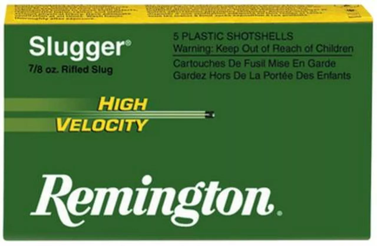 Remington Slugger 12 Gauge, 3 Inch, 1800 FPS, .875 Ounce, Foster Slug, 5rd/Box
