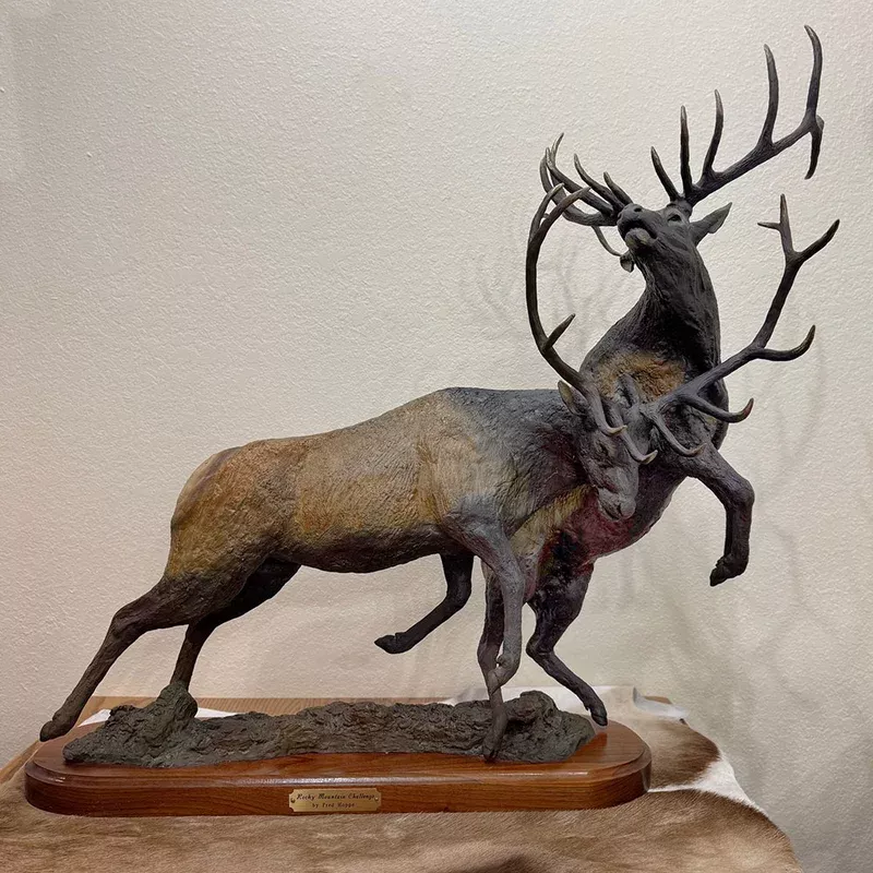 “Rocky Mountain Challenge” Bronze Sculpture by Fred Hoppe