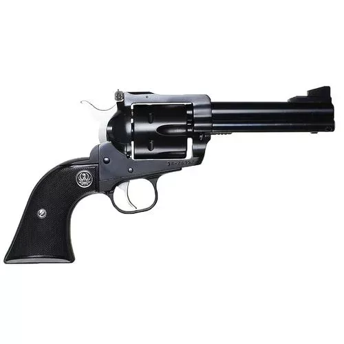Ruger 0308 Blackhawk Convertible 357 Mag,9mm Luger 6rd 4.63″ Blued Blued Steel Black Rubber Grip