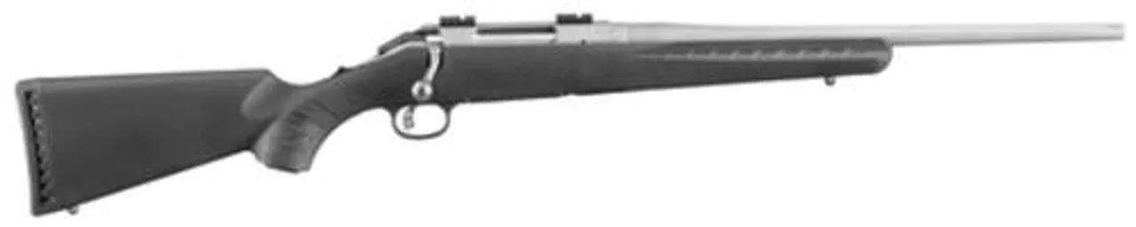Ruger American All Weather Compact .308 18″ Barrel Matte SS Finish Composite Stock 4rd