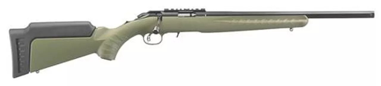Ruger American Rifle Predator Bolt 22LR 18″ Threaded, Synthetic ODG Stock Blued, 10 rd