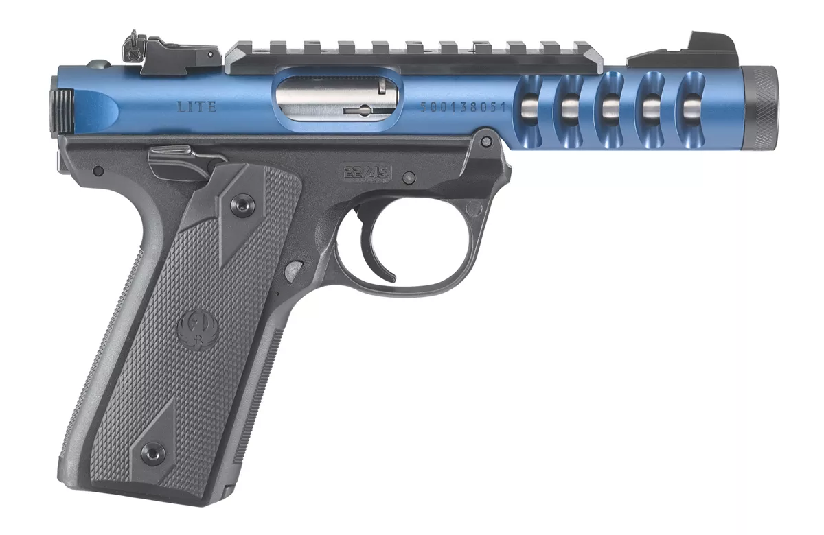 Ruger Mark IV 22/45 22LR Pistol, Cobalt Kinetic Slate Annodize