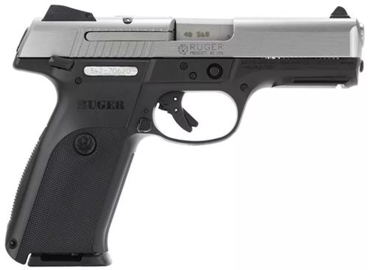 Ruger SR40 Pistol, 40SW, Stainless Slide, 4.1″ Barrel, 10RD Mag