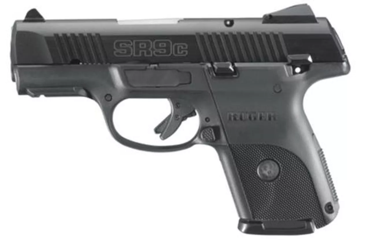 Ruger SR9C Compact Pistol, 9mm, Black Alloy Slide, 3.5″, 10 Rd Mags