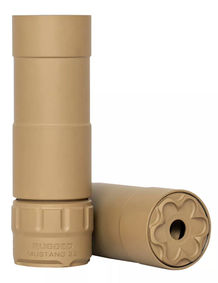 Rugged Suppressors Mustang 22LR Suppressor Flat Dark Earth Cerakote