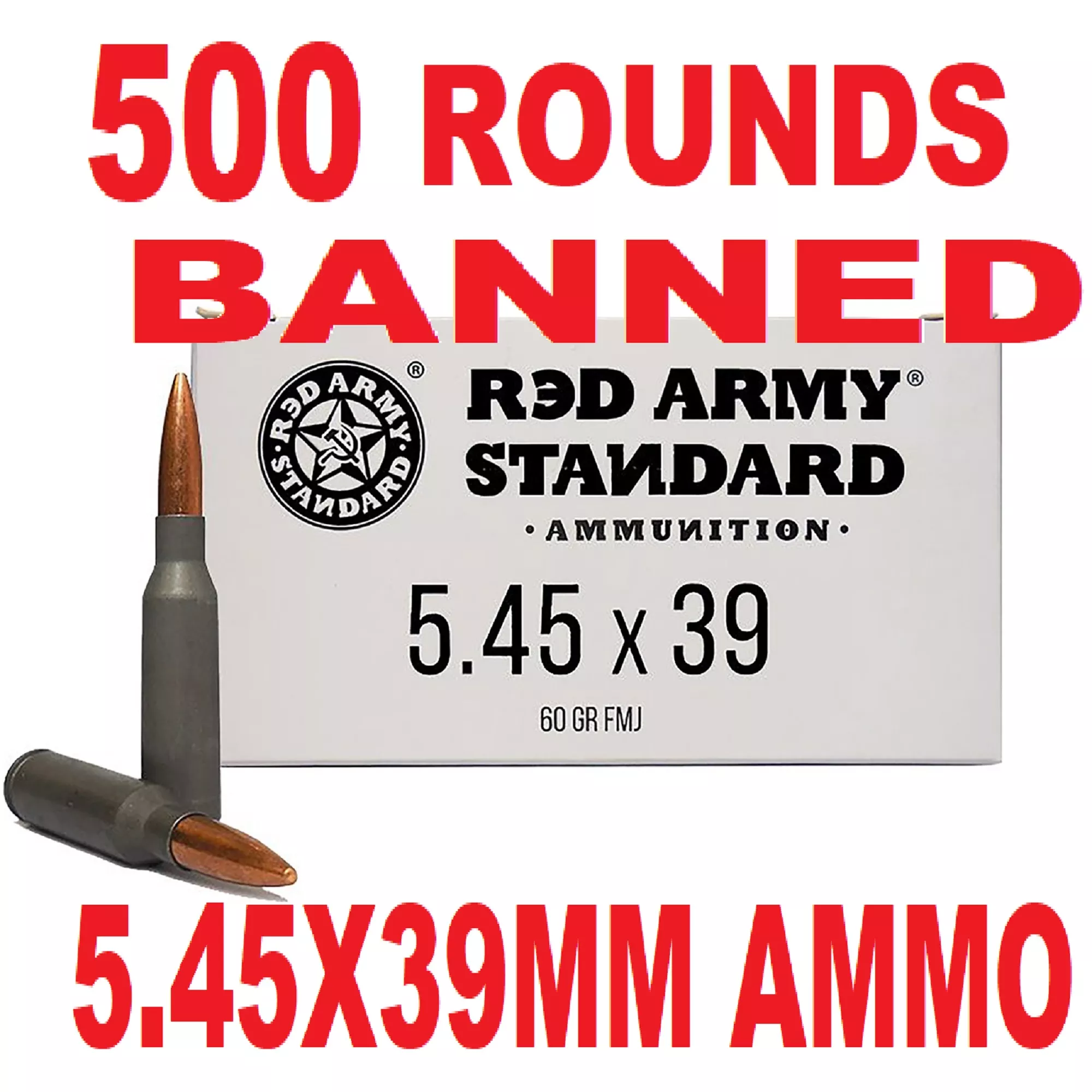 Russian Red Army Standard 5.45x39 60 gr Full Metal Jacket (FMJ) AK-74 Ammunition AM3372