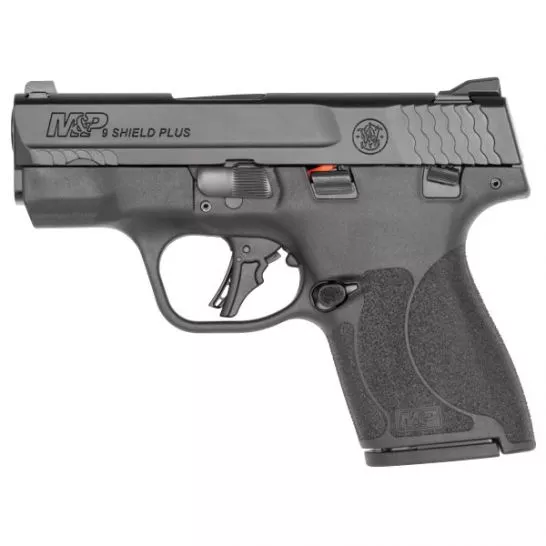 S&W M&P Shield Plus 9mm Pistol With 10 lb Trigger, Black – 13247