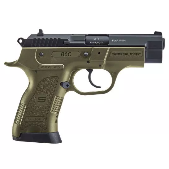 SAR USA B6C Compact 9mm Pistol, OD Green – B6C9OD