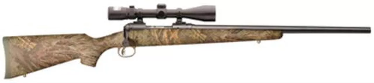 Savage 11 Trophy Predator Hunter 223 Rem 22″ Barrel,, Scope MOB Wood Stock Black, 4rd