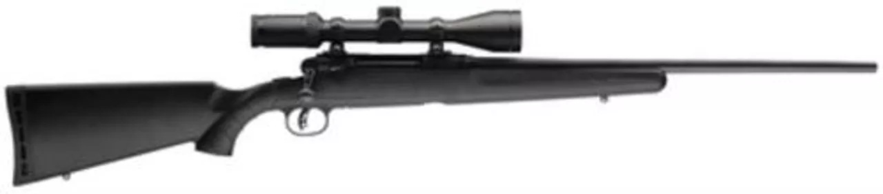 Savage Axis II XP, Weaver Kaspa Scope Bolt 243 Win 22″ Barrel, Black Synthetic Stock, 4rd