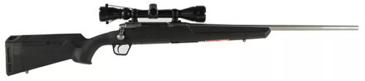Savage Axis XP .308 Winchester, With 3X9X40 Scope, 22″ Barrel, Stainless Steel,, , Synthetic, Black, 4 rd