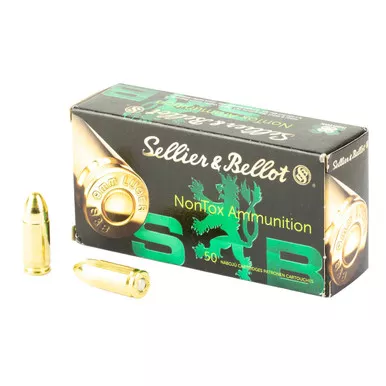 Sellier & Bellot 9mm Ammo 124 Grain Full Metal Jacket Box of 50